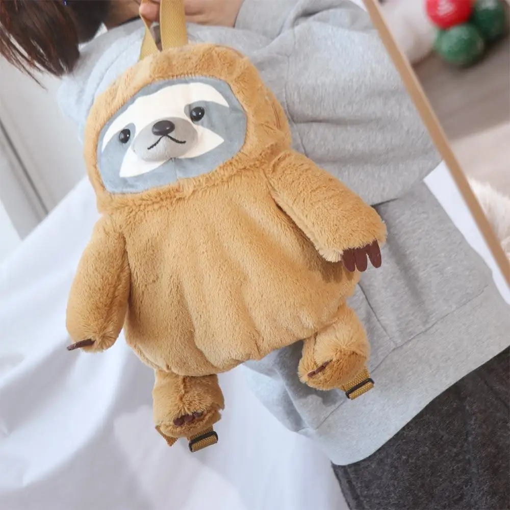 Mochila de perezoso de peluche, Koala de perezoso, mochila de animales de Koala de perezoso realista esponjoso, mochila de felpa de Koala de perezoso relleno de dibujos animados