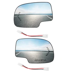 Heated Side Wing Mirror Glass Left Right For 2003-2006 Chevrolet Silverado GMC Sierra Tahoe Yukon 88944391 88944392