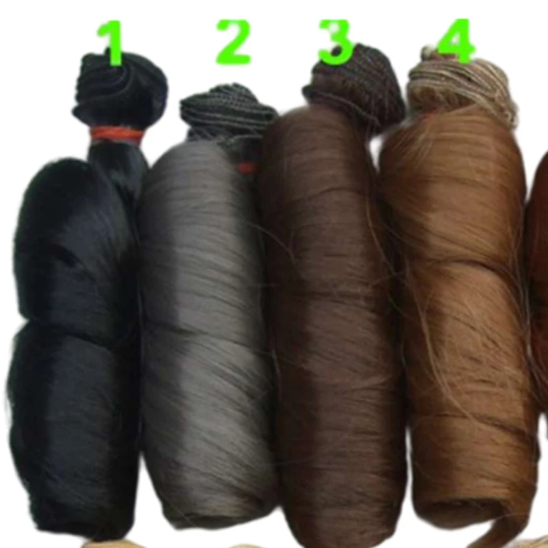 1 個延長人形かつら 15*100 センチメートルナチュラルカラーカーリー人形の髪 BJD SD ロシア手作り服人形かつら