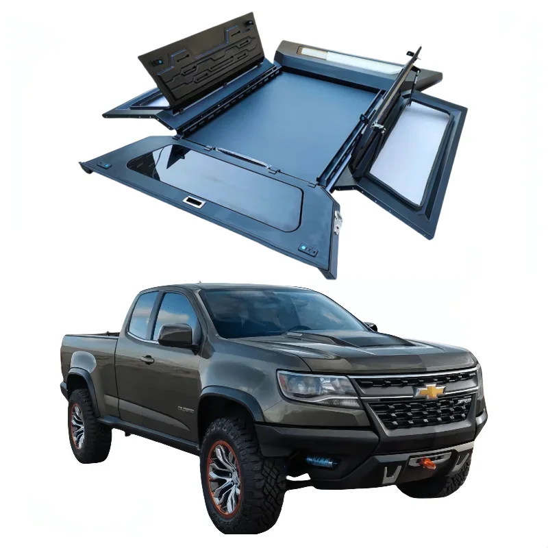 

Чехол для кровати с балдахином Chevrolet Colorado ZR2/Bison Tremor, трехдверный открытый алюминиевый навес, верхний чехол