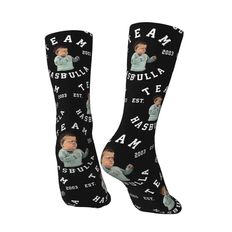 Kawaii Printed Team Hasbulla Fight Meme Socks for Women Men Stretchy Summer autunno inverno Crew Socks