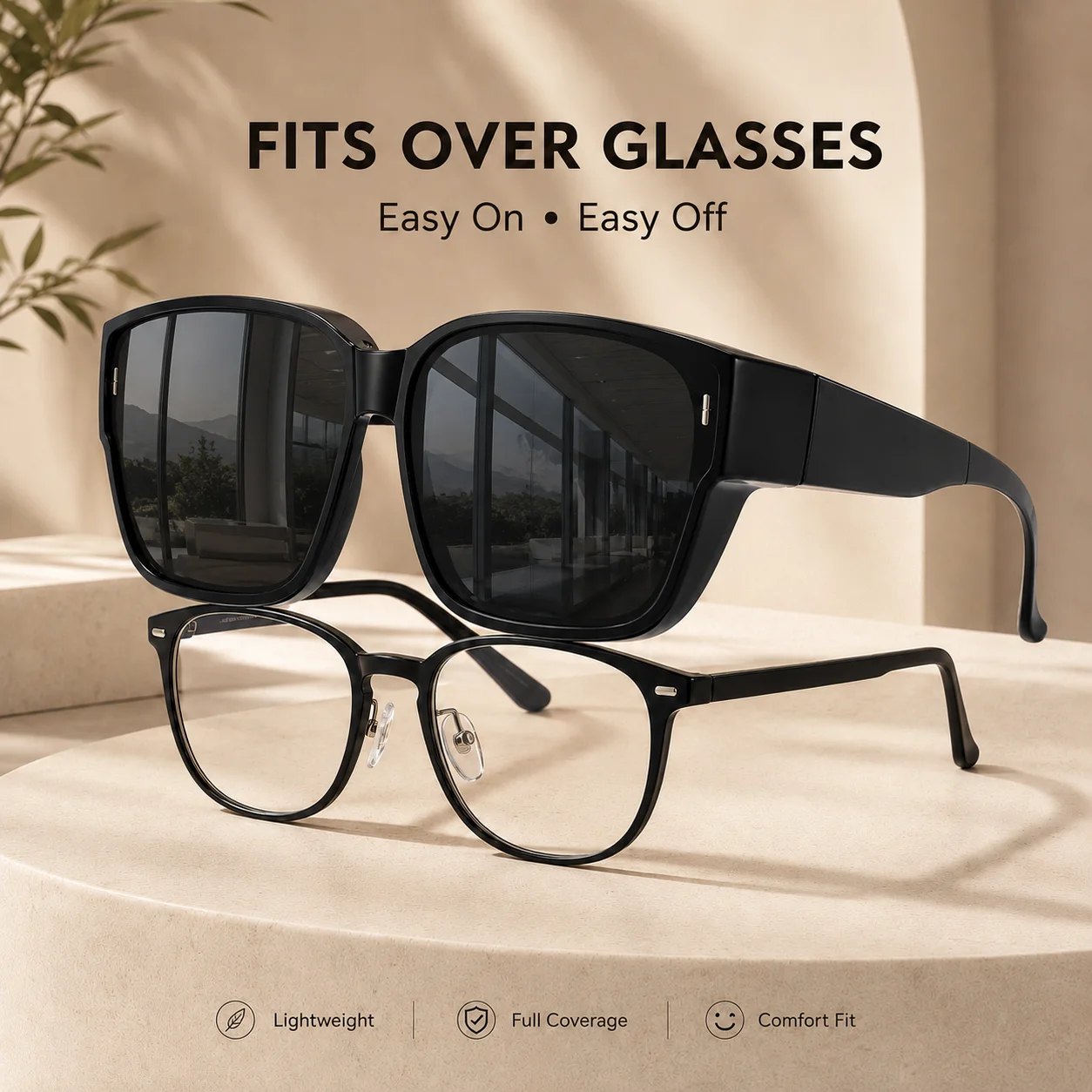 Fashion Fit Over Sunglasses Polarized UV400 Cover Over Presc