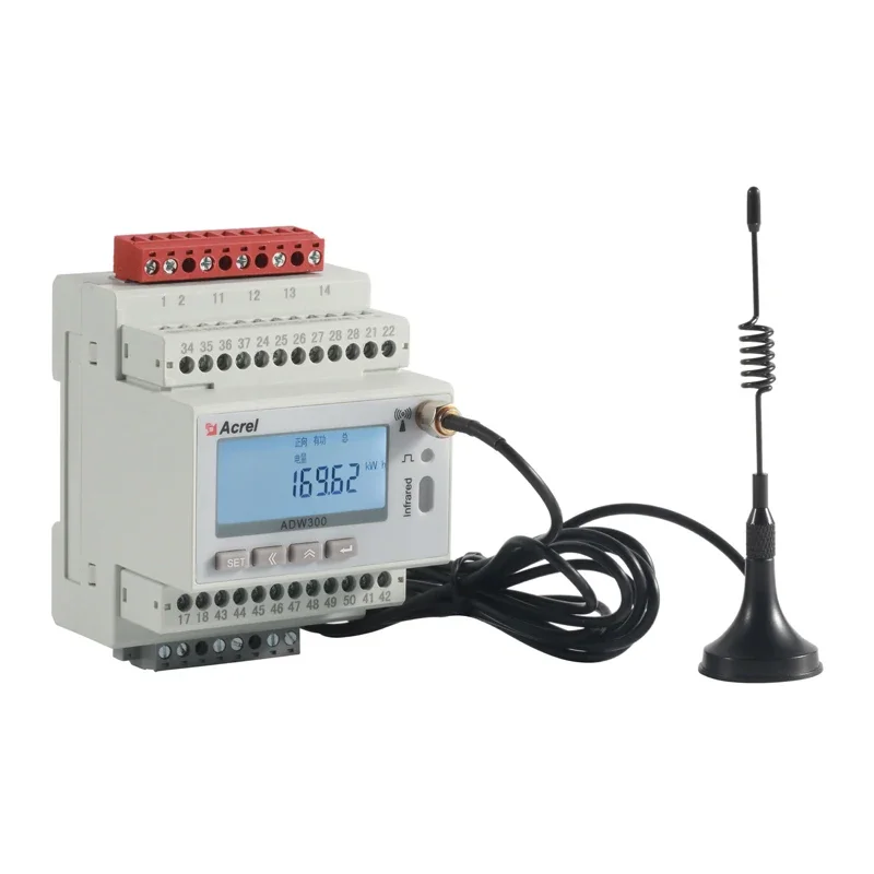 IoT Wireless Smart Energy Meter Optional 4G 2G WiFi NB-IoT LoRa RS485 MODBUS-RTU 3/three Phase Electricity Meter ADW300