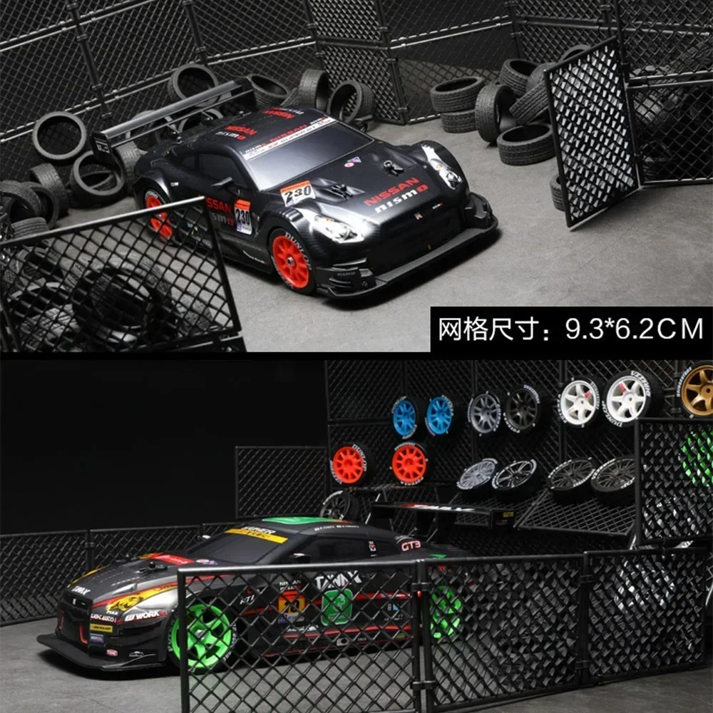 DIY Remote Control Car Scene Props Assembled Garage Spliced Fence Net for Mosquito Cart Drift Racetrack Peripheral Scene Decorat