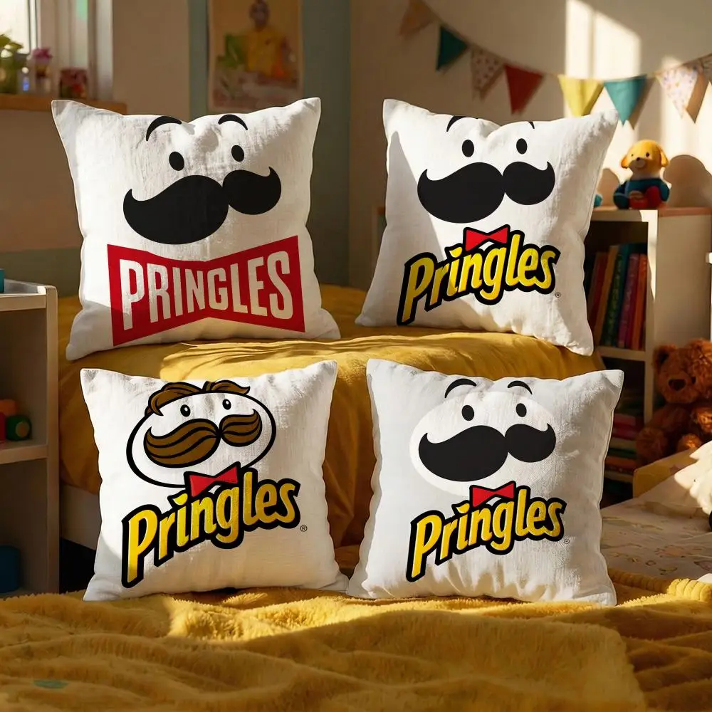 Funda de cojín de la marca Pringles, fundas decorativas para cojines, funda para sofá, almohada de 50x50, 4 piezas, funda de almohada de 45x45, 40x40