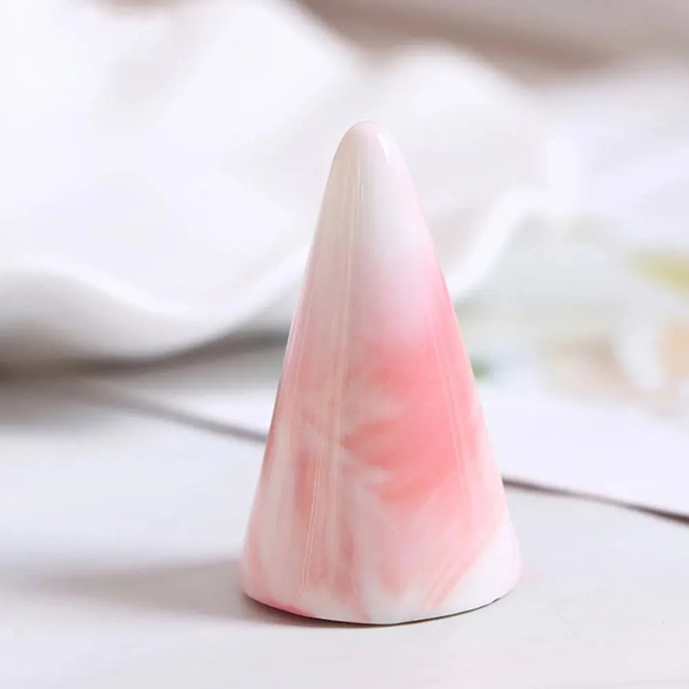 

Ceramic Cone Ring Display Stand Scratch Resistant Ring Holder Jewelry Organizer Desktop Display Rack for Home Store