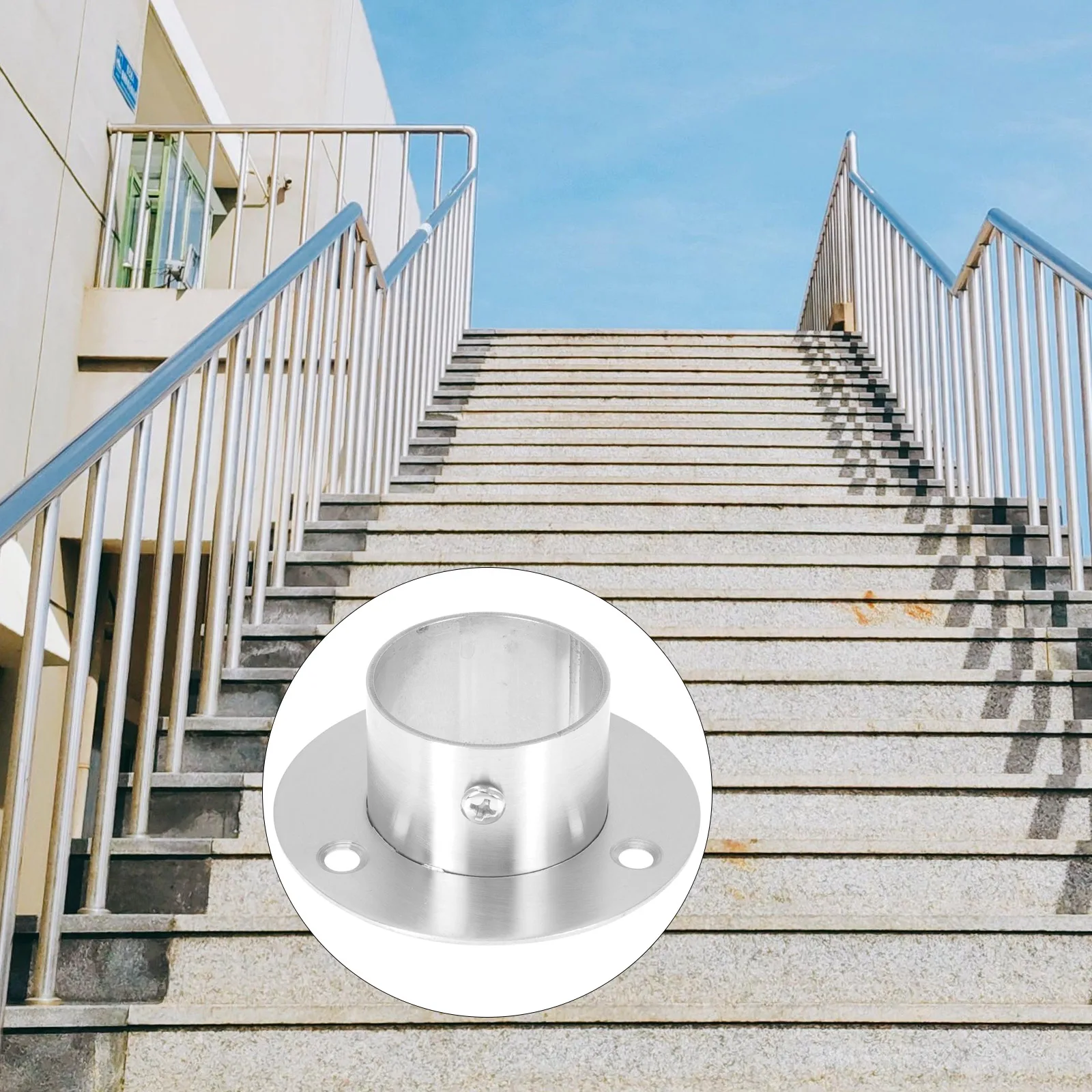 

2pcs Handrail Wall Bracket Metal Holders Sturdy Banister Support Restaurant RailingBracket Construction Tools Long Lasting Easy