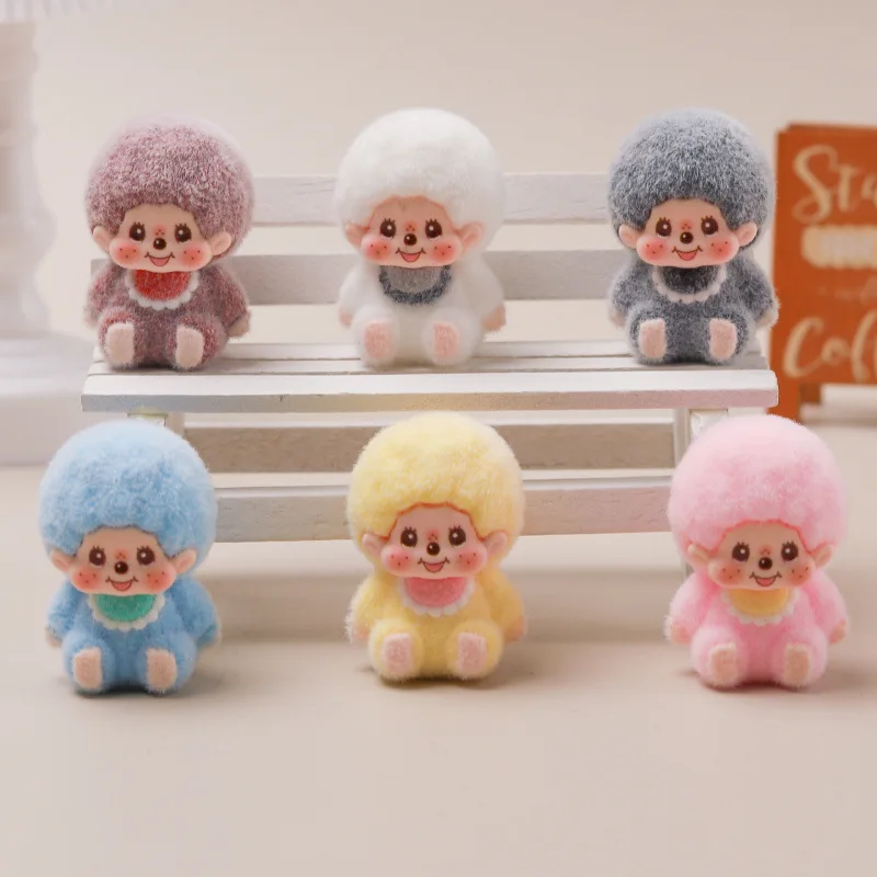 

New style of Monchhichi small goods, internet-famous cute resin DIY jewelry accessories, car ornaments, ins style.