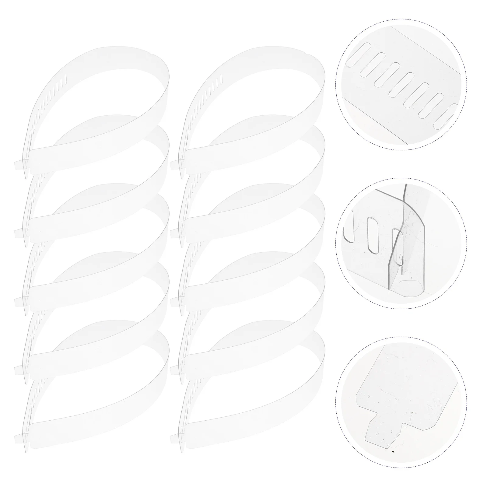 100 pçs camisa colarinho tiras ferramentas de fixação de plástico transparente ajustável durável blusa acessórios colar fixação suprimentos