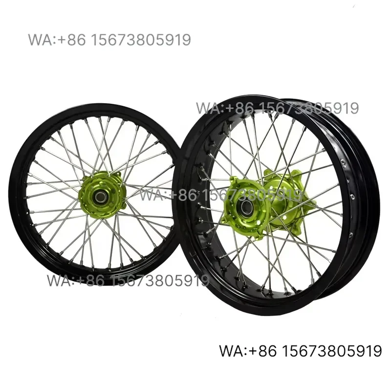 Peças e Acessórios para Rodas Supermoto Wmwmnu KX250 KLX250 Compatíveis com Componentes de Substituição para Rodas de Motocicletas KAWASAKI