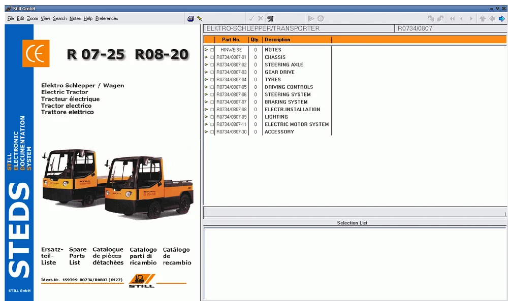 STILL STEDS Forklifts 8.21 R9 [10.2021] Diagnostic software with Spare Parts Catalog and Repair Manual Unlock Never Expire Patch