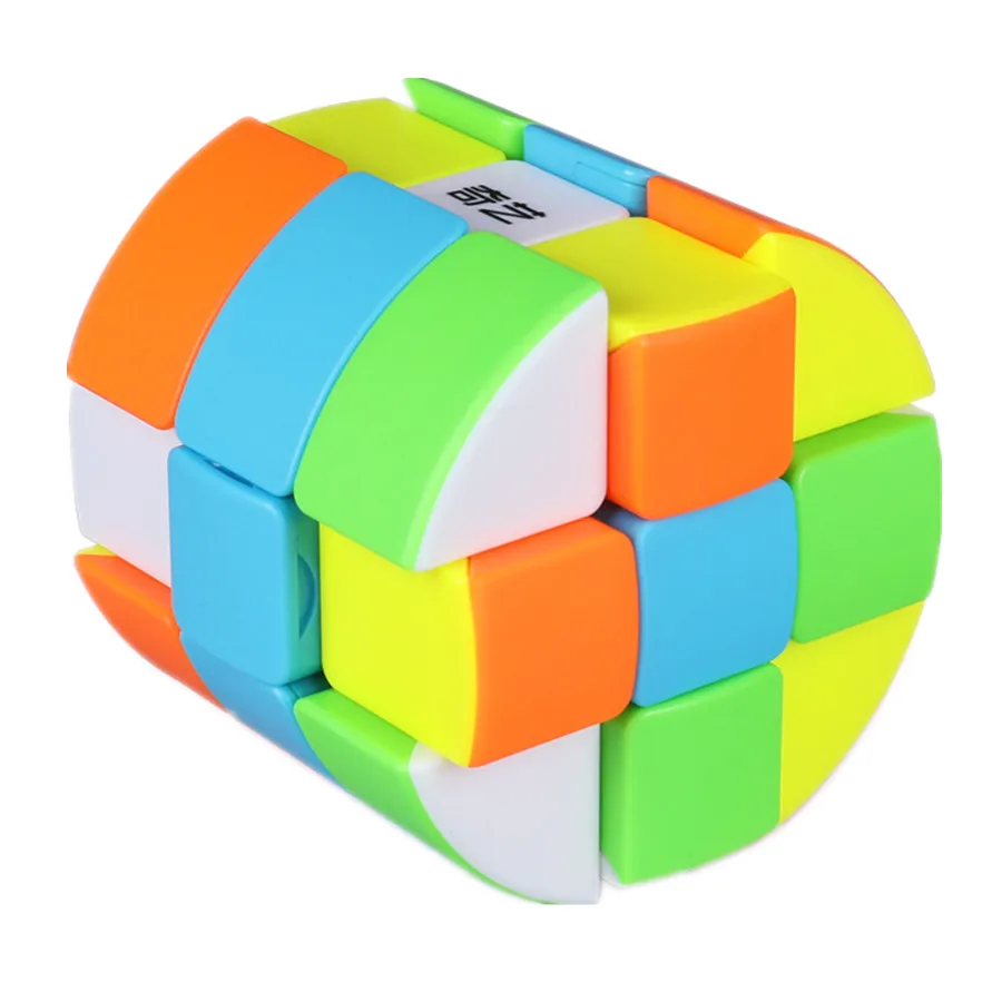 QiYi Cylinder Magic Cube 3x3 Children's Puzzle Fun Cubo Magico Speed Twist Smooth Alien Cube Birthday Christmas Gifts Wholesale
