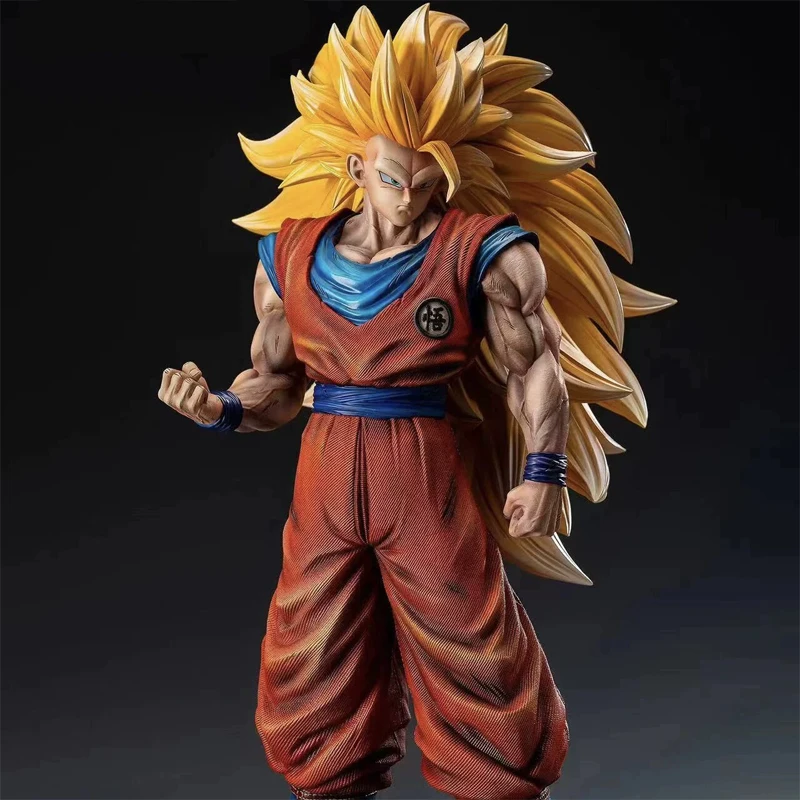 

54cm Jt 2% Ssj3 Goku Series Desktop Ornament Action Figures Model Toys Large Size Pvc Static Statue Collectable Periphery Gifts