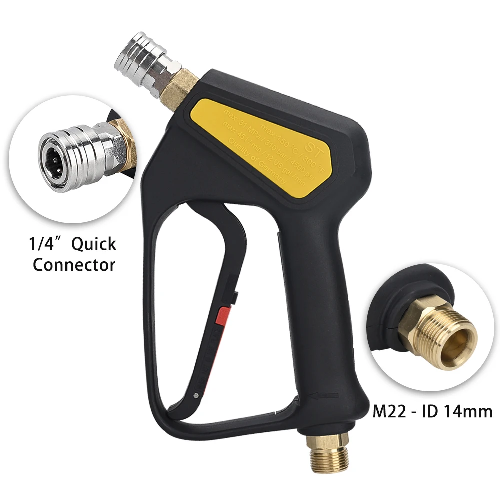 Replacement High Pressure Short Washer Gun ST-2300.Power Washer Trigger Spray Gun with 1/4