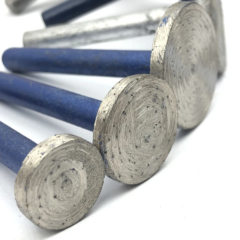 T-shaped Diamond Sintered Burr, Stone Grinding, Gravura Bit, 6mm Shank para Dremel Rotary Tools, 10mm, 15mm, 20mm, 21.5mm, 25mm, 30mm, 35