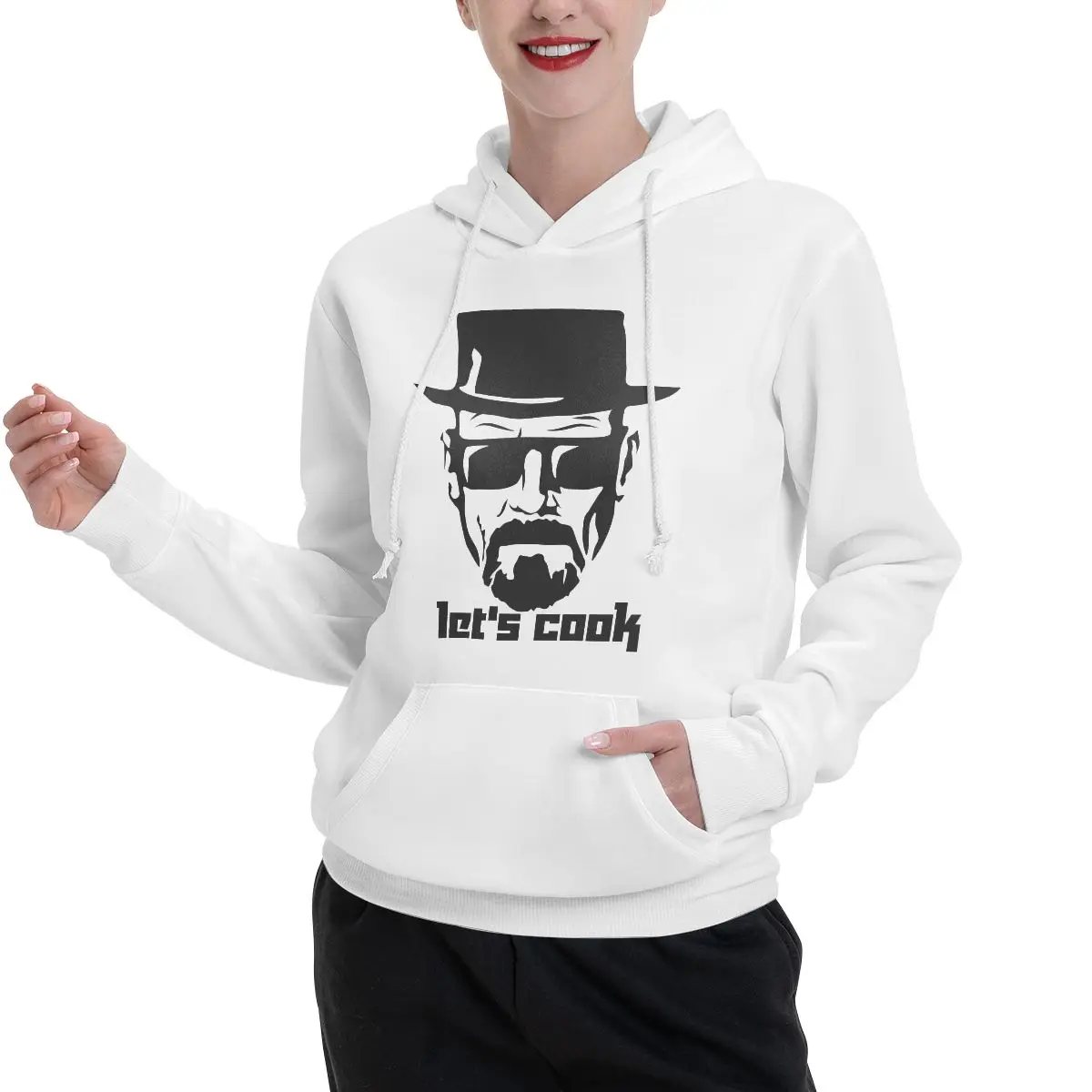 Heisenberg Classic in vendita coppie Plus maglione con cappuccio in velluto Home Kawaii pullover con corda con cappuccio Casual Graphic Vintage