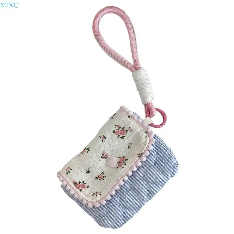 X7XC Leichtes Baumwollkamera -Tasche mit floralen Designs Münze Tragbarer Kameramakerhalter für Reisen und tägliche Verwendung