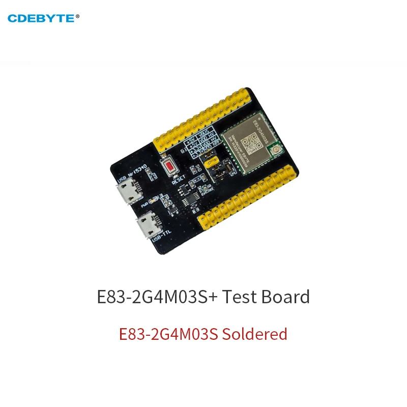 Test Board for 2.4Ghz nRF5340 Wireless RF Module CDEBYTE E83-2G4M03S-TB Lower Power 3dbm BLE5.2 PCB Antenna USB