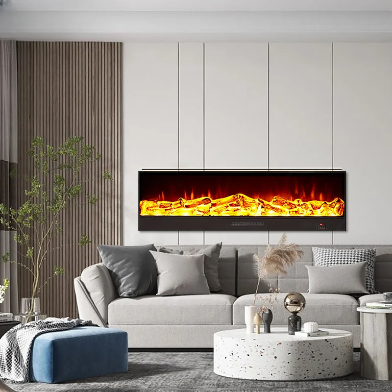 Heating fireplace core electronic simulation flame LED electric fireplace decoration embedded heater household luxury