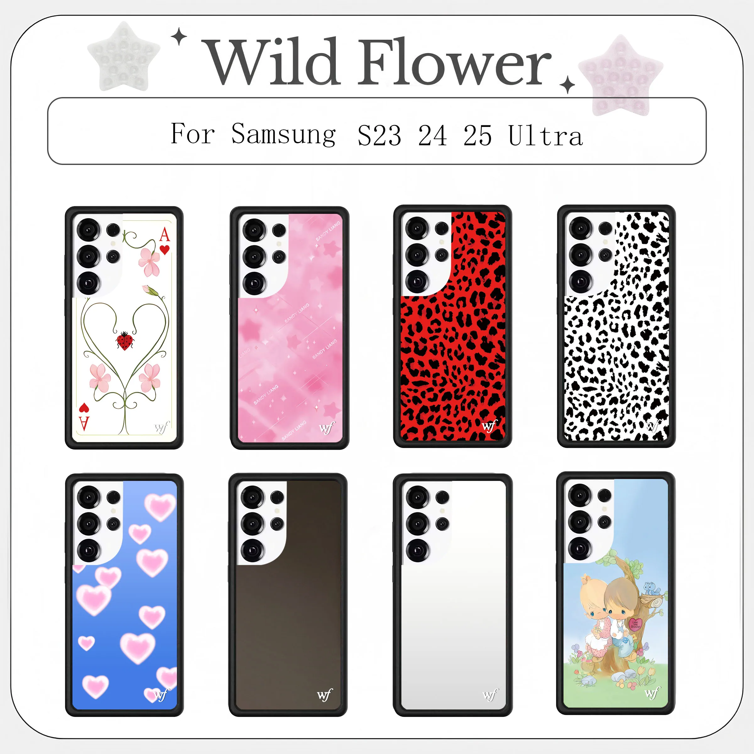 

New 2026 WildFlower 3D Shockproof Phone Case For Samsung Galaxy S23 S24 S25 Ultra WildFlower Cute Print Protective Cover