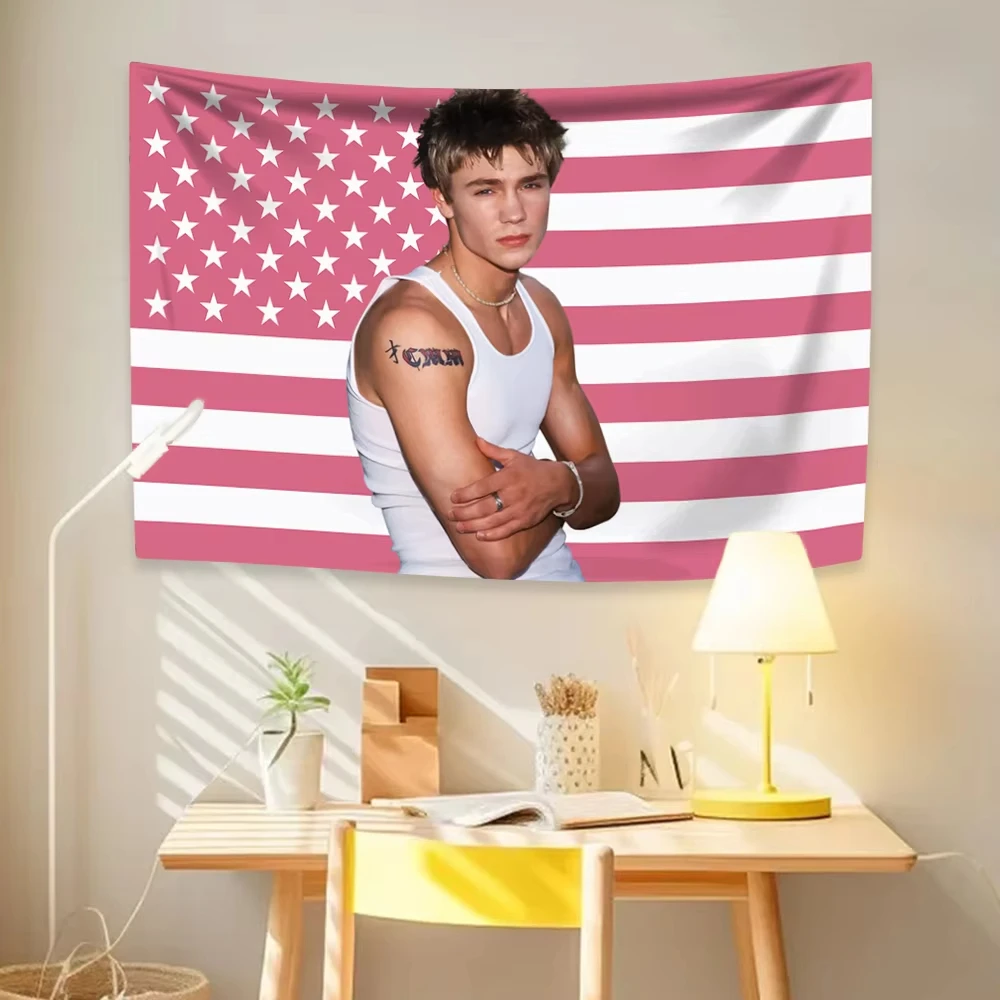 Chad Michael Murrays Tapestry American Flag Actor Room Decoration Items Home Decor Dorm Wall Hanging Background Cloth Fans Gift