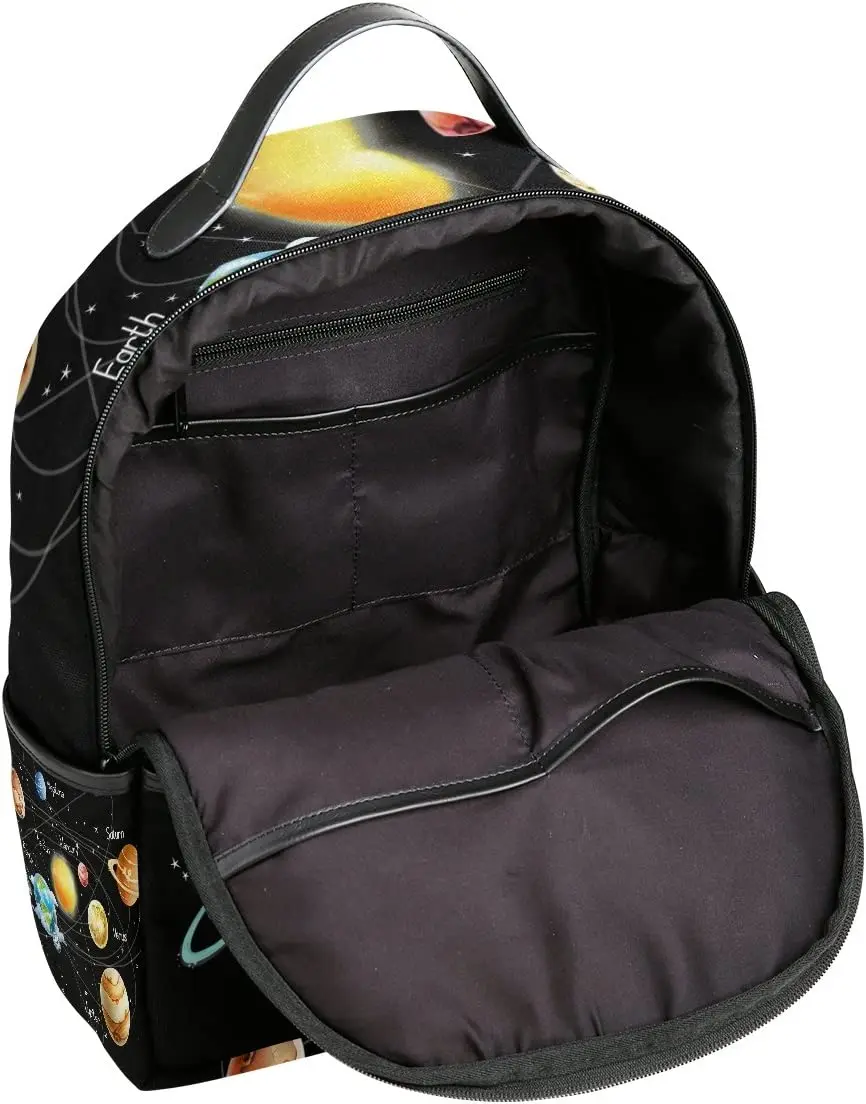 Solar System Space Planet Polyester Backpack School Travel Bag