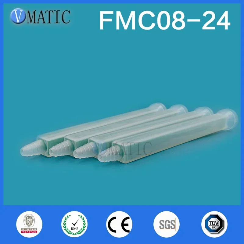 Free Shipping 5Pcs Quality Green Resin Static Mixer FMC08-24 Mixing Nozzles Mouth Silicone Mixer Tube Nozzle