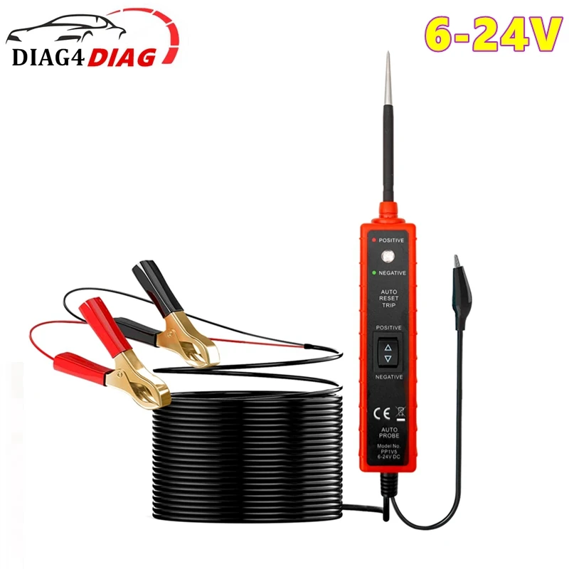 EM285 6-24V DC Automotive Electric Circuit Tester Car Electrical System Tester Multifunctional Electrical System Diagnosis Tool