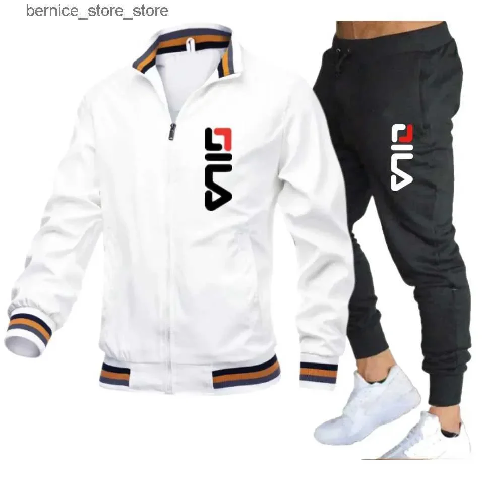 New Spring and Autumn Men\'s Sportswear 2-piece Set, Jacket+Pants Sportswear Set, Men\'s Fashion Clothing Brand Sportswear Set