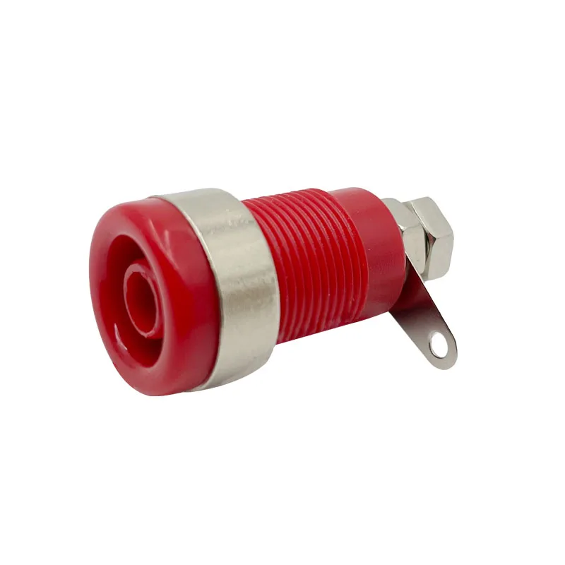 20PCS Insulated Safety 32A 4mm Banana Socket Terminal 5 Colors Female Jack Panel Mount Socket Binding Post Wire Connector