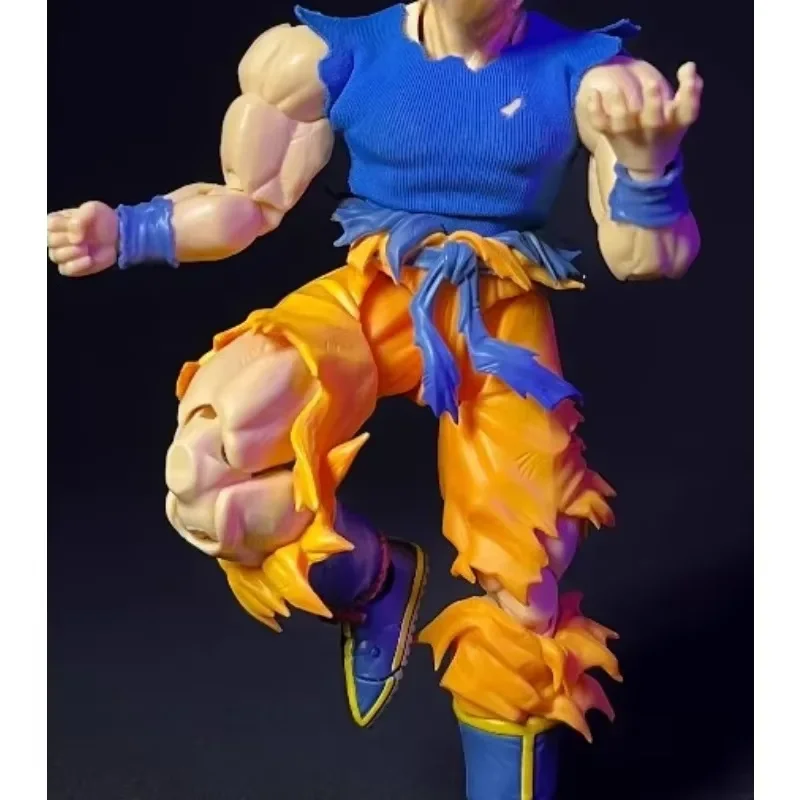 Shf 1/12 Schaal Mannelijke Soldaat Strak Blauw T-shirt Mouwloos Battle Beschadigd Vest Kleding Model voor 6 "Action Figures pop DIY