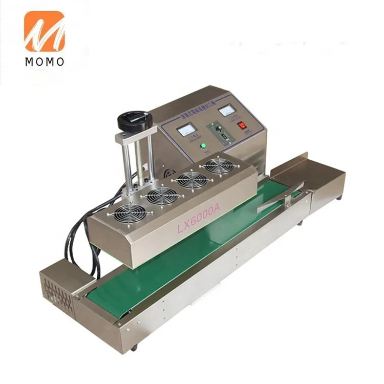 

automatic induction continues glass plastic bottle cap aluminum foil sealing machine