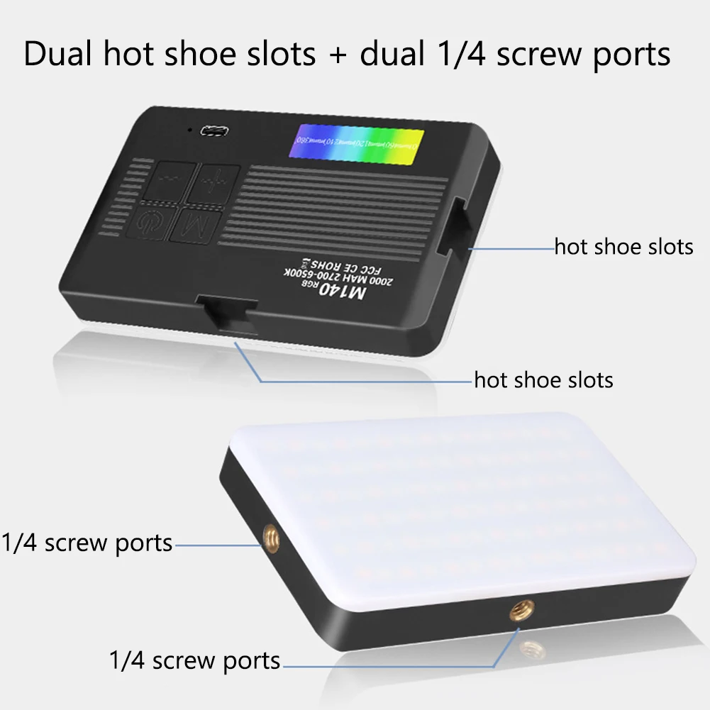 LED ضوء الكاميرا 2700-6500K RGB الفيديو الضوئي التصوير الإضاءة لوحة الضوء المحمولة للتصوير الفوتوغرافي مدونات الفيديو