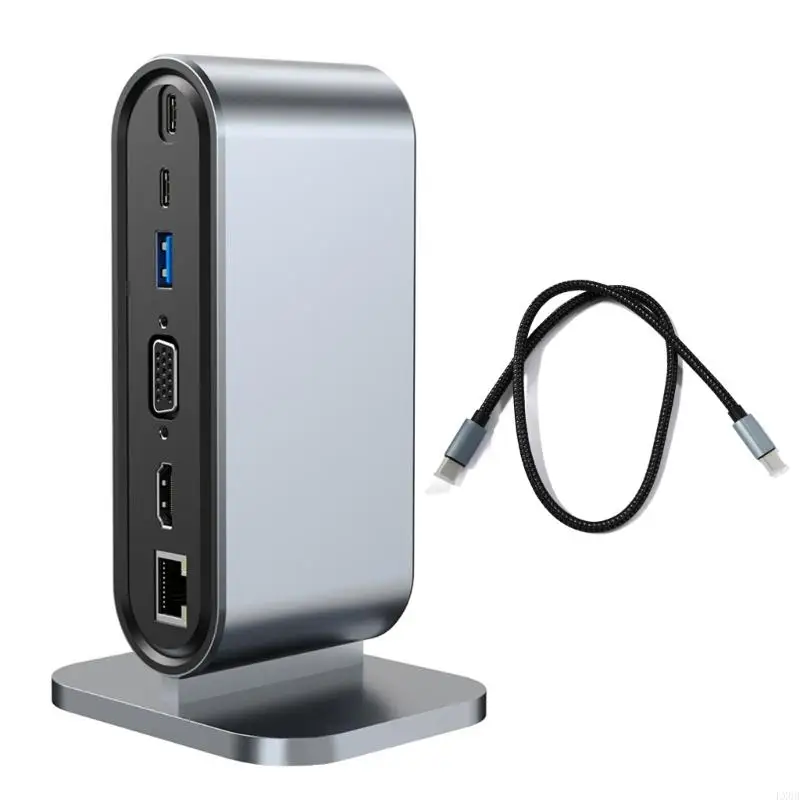 LX0B USB Type C Docking Station 12 IN1 HUB USB3