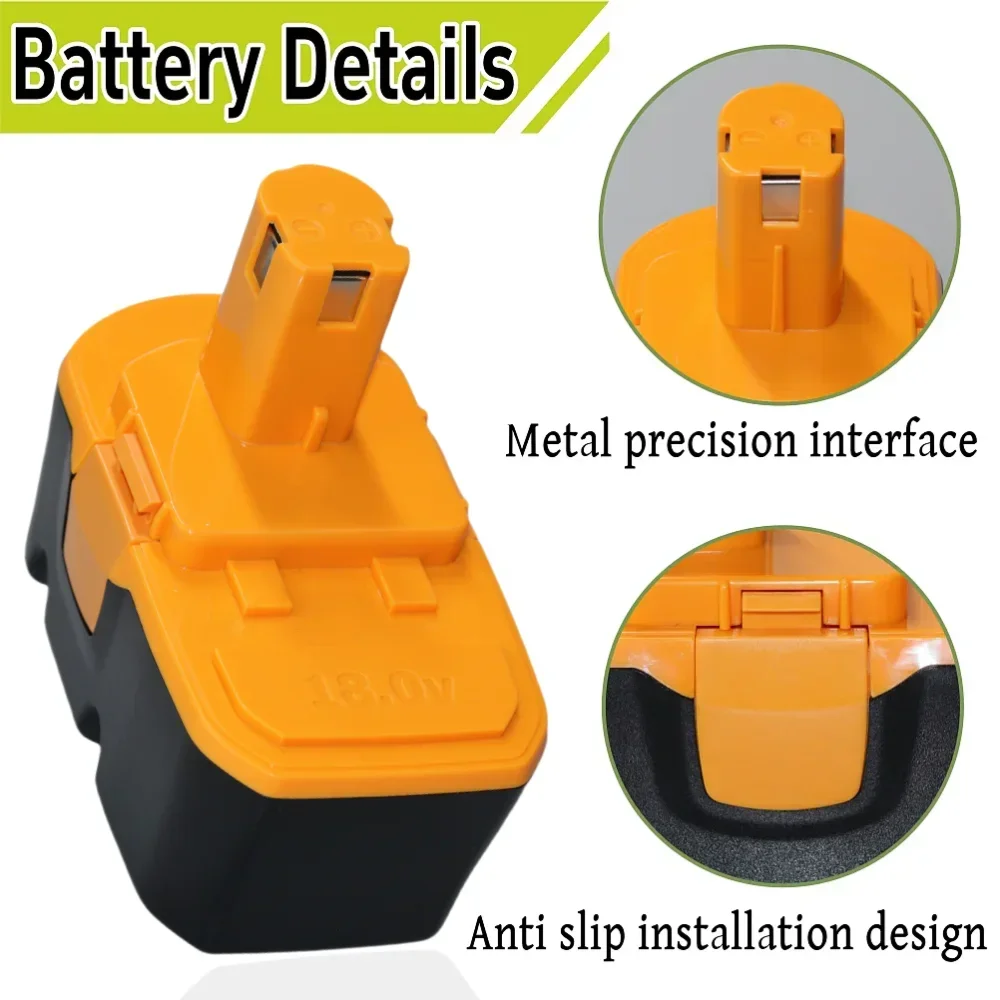 P100 P101 18V 9800mAh Replacement Battery Compatible with Ryobi ABP1801 ABP1803 BPP1820 Cordless Power Tools