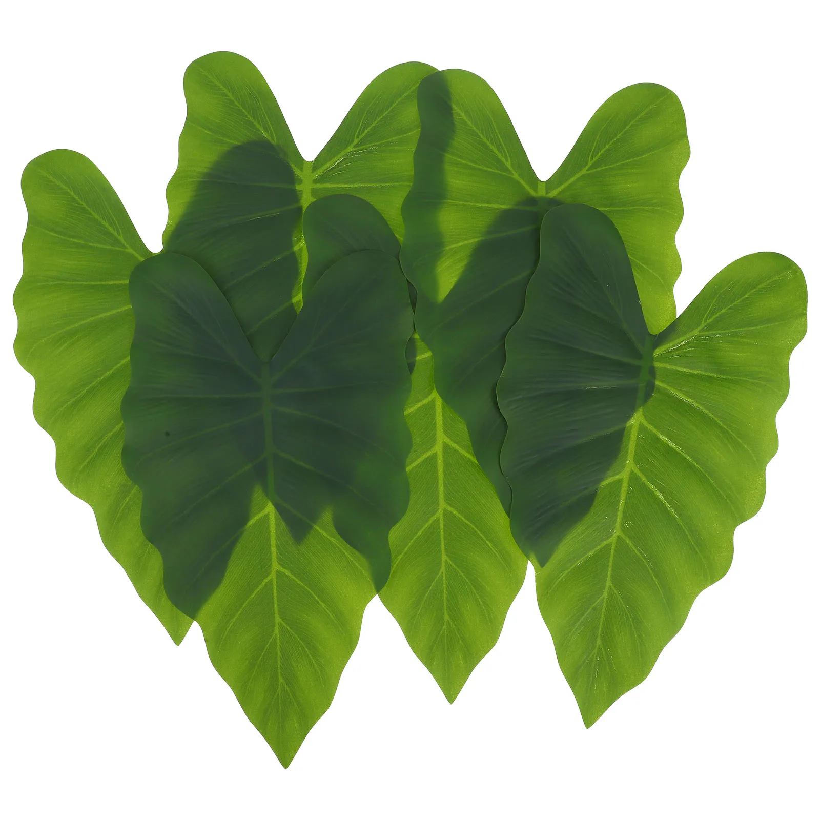 

6pcs Leaves Decorative Green Table Mat Snack MatsParty Decorations Decorative Leaves Luau Forest