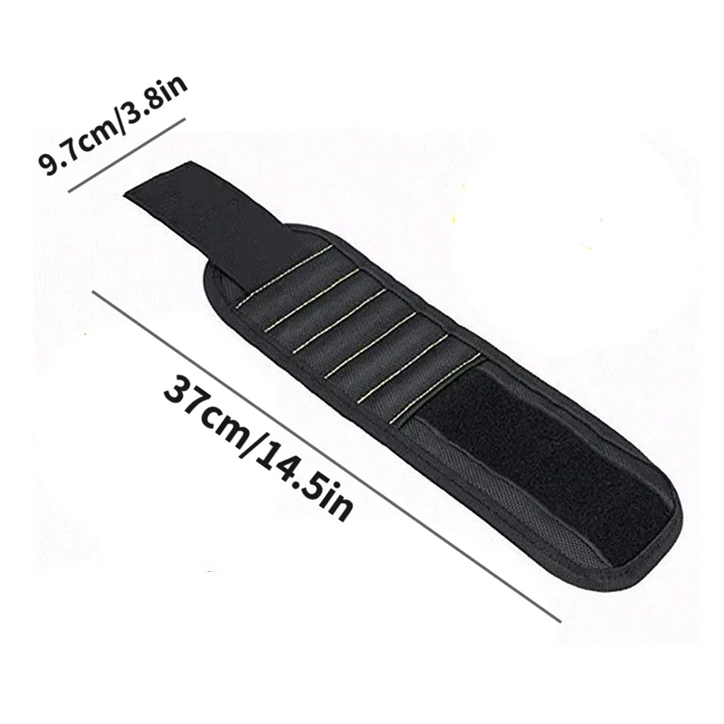 Strong Magnetic Wristband Portable Tool Bag Electrician Adjustable Wrist Belt Screws Small Metal Nails Bolts