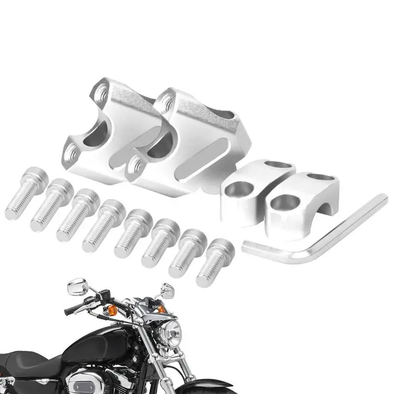 Handlebar Riser Aluminum Alloy 22mm Motorcycle Risers Universal Bar Risers Motorcycle Accessories Motocross Heightening Clamp