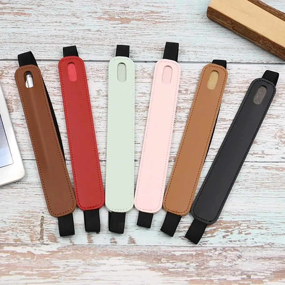 Anti-Lost Leather Pencil Holder Cover Multiple Colors Touch Screen Pen Cover Capacitor Pen Case Touchscreen Pen