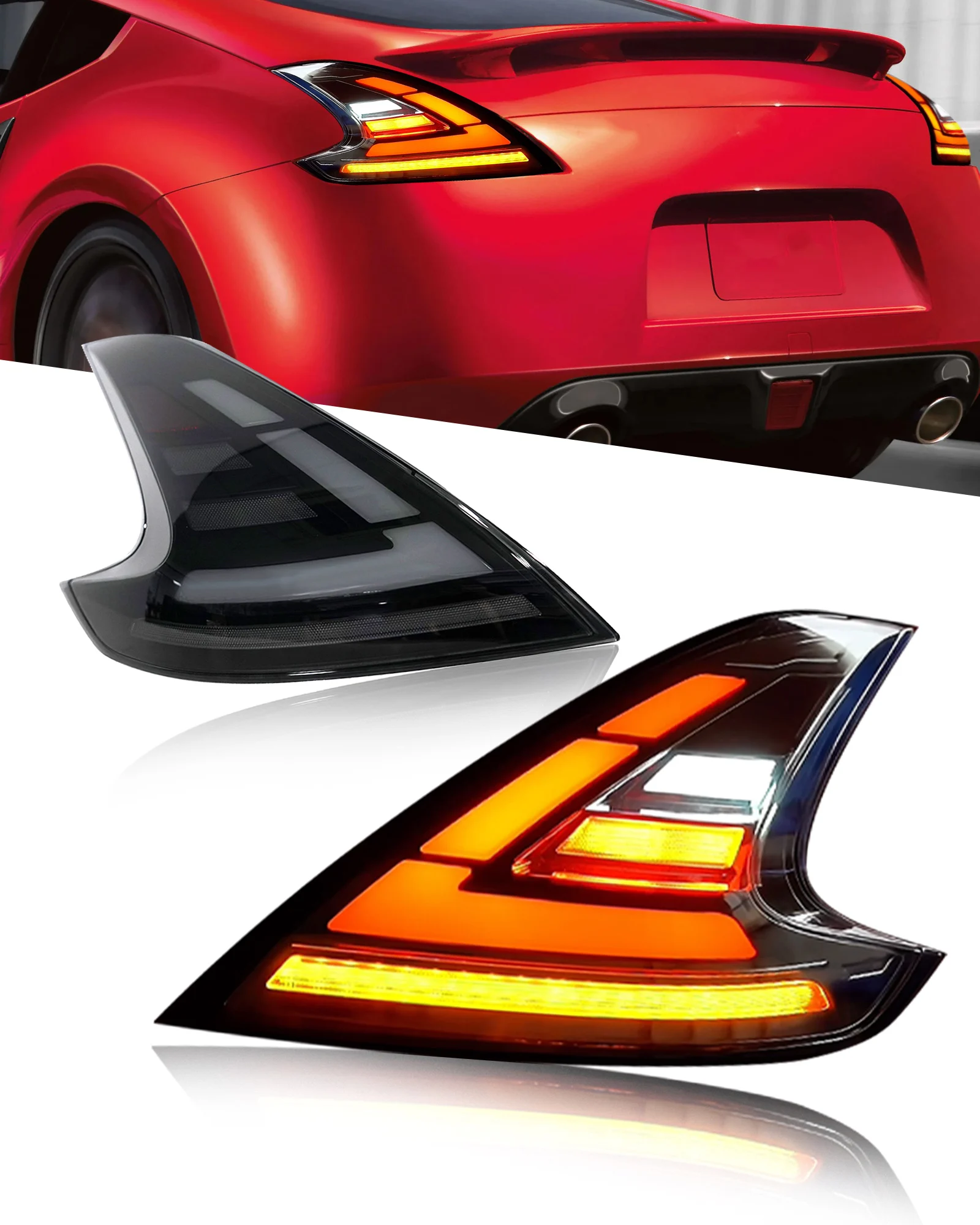 

DK Motion LED Tail Lamps 12V Rear Light Accessories For Nissan 370z New Condition Tail Lights