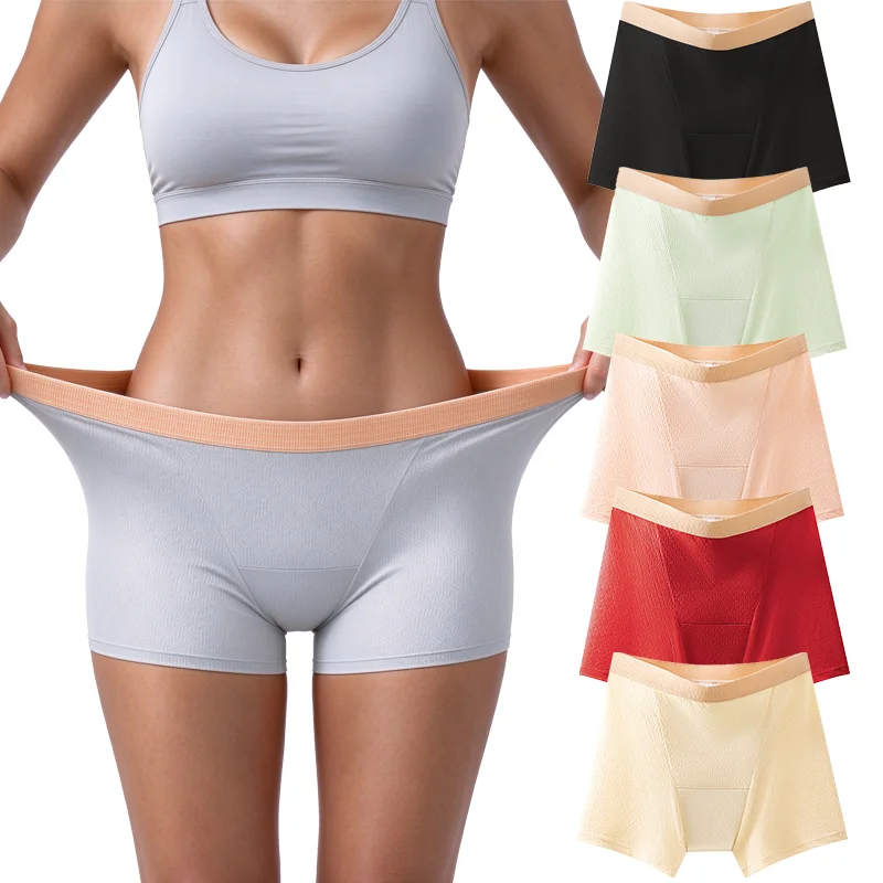 Boyshort Underwear - 4Pcs Physiological Period Underwear Cotton Leak