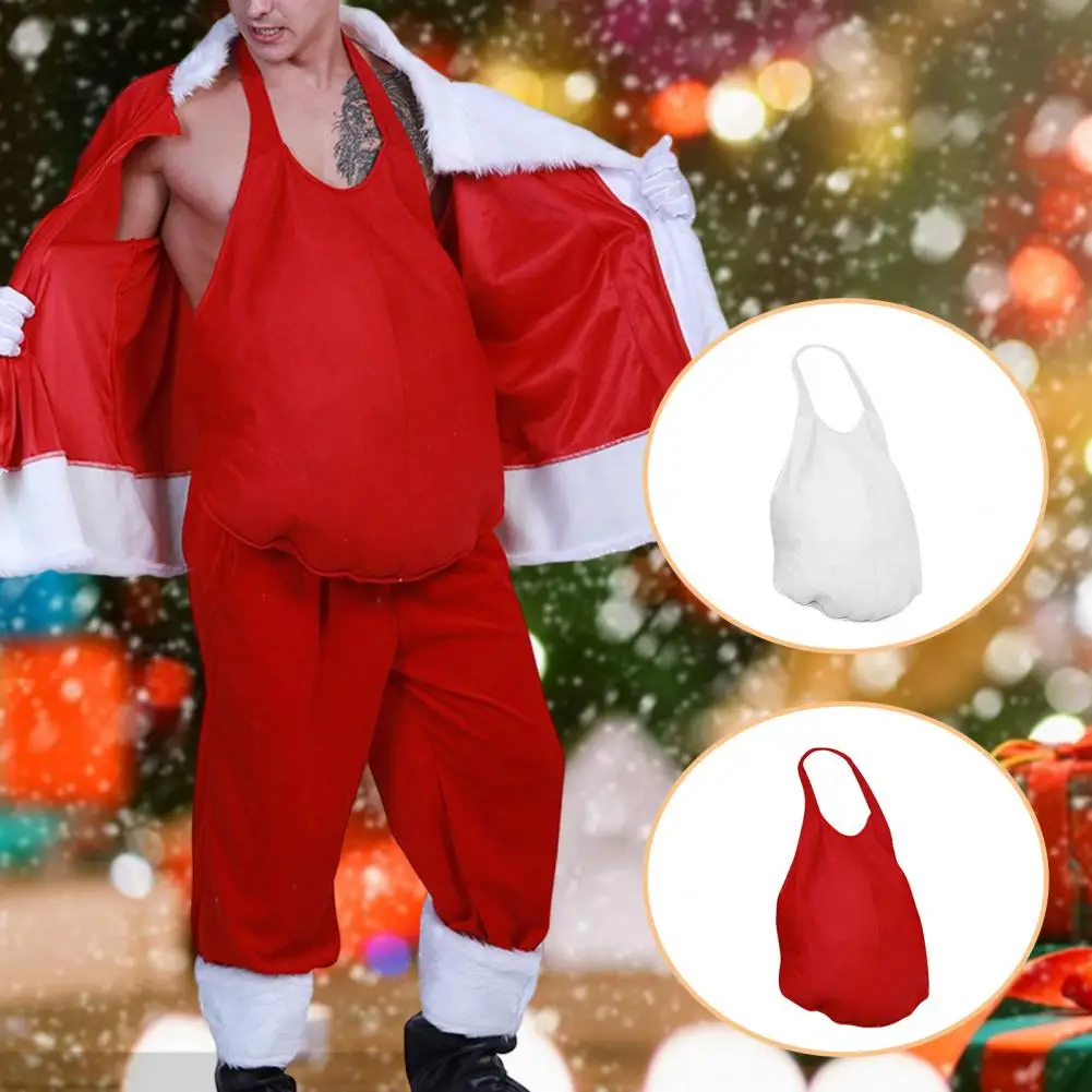 Santa Fake Belly Tear Resistant Santa Imitation Belly Autumn Cosplay  Durable Portable Pure Color Xmas Imitation Belly