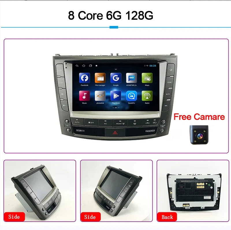 9 Inch Carplay for IS250 IS300 Machine Wide Screen Multimedia Player Android 13 Manual Smart Navi Car Radio Head Unit