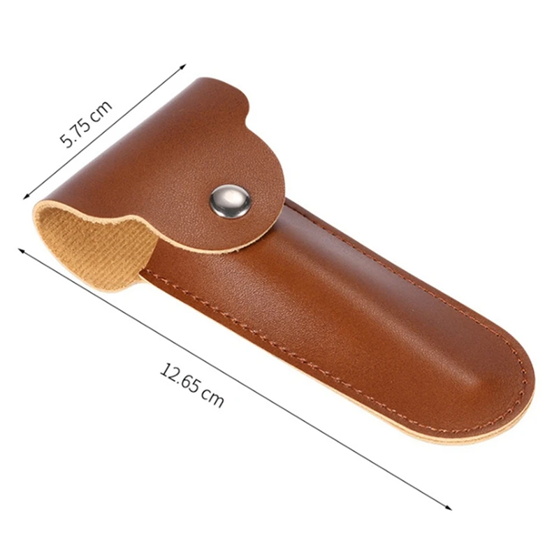 2X الحلاقة حامل السفر دليل مزدوج حافة السلامة شفرات حاوية بولي Leather حقيبة جلدية