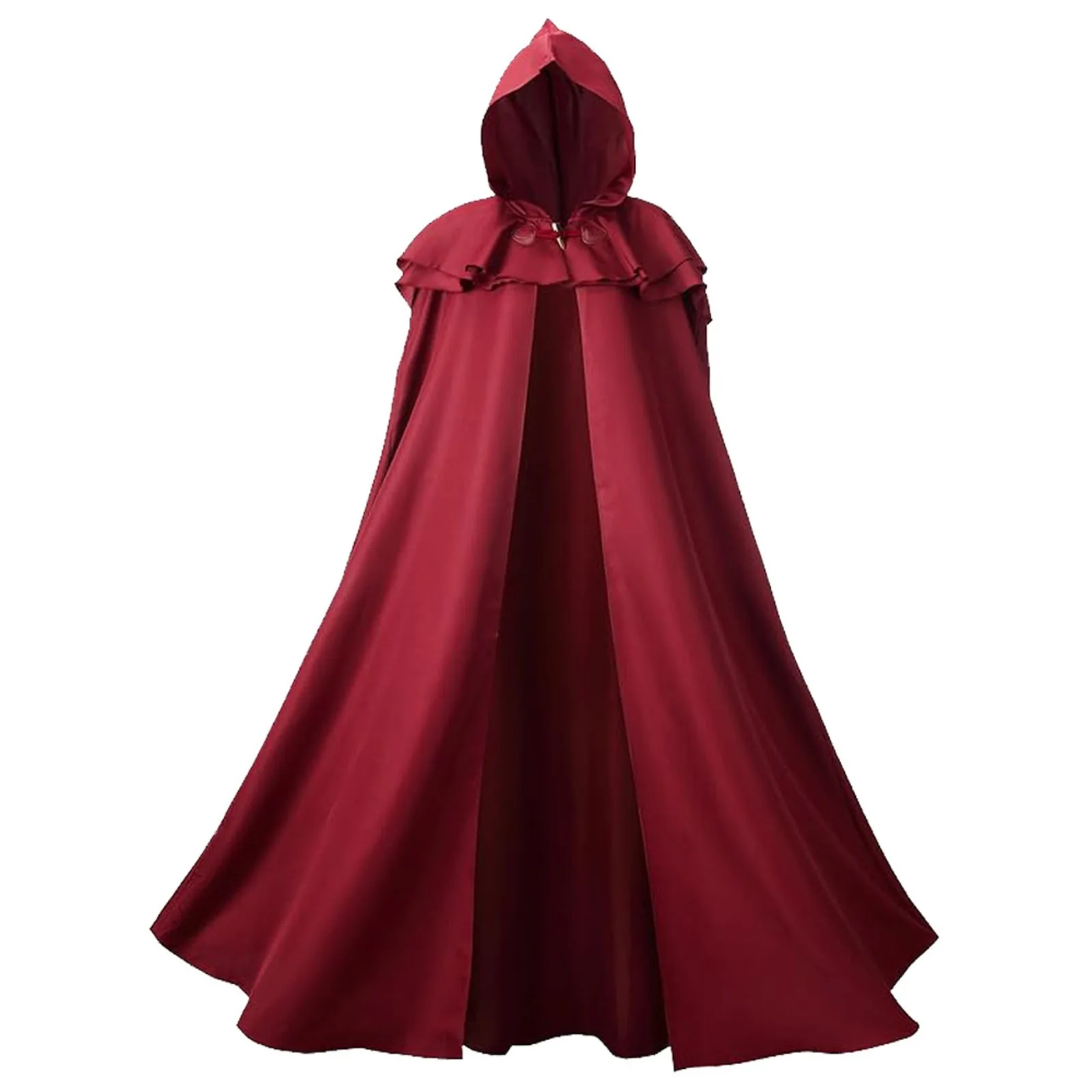 

Medieval Hooded Cloak Coat Shawl Cape Cloak Halloween Vampire Witch Cosplay Costume Carnival Halloween Cosplay Long Robe Prop