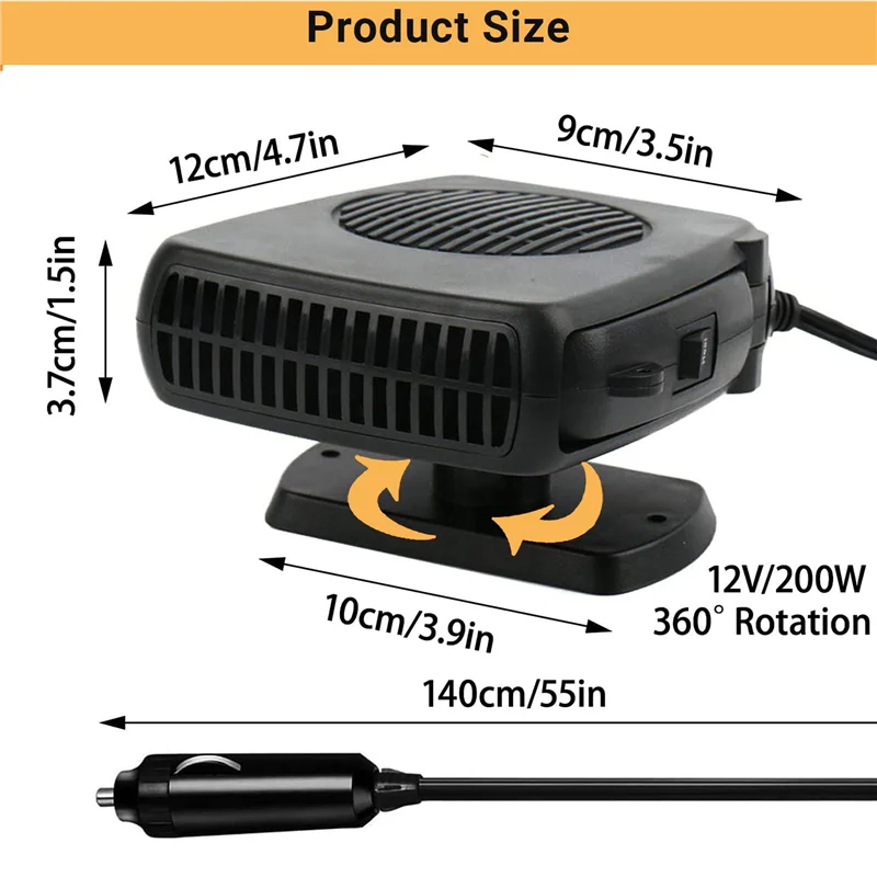 ABLL-автомобильный обогреватель, вентилятор быстрого нагрева и охлаждения, электрический автомобильный обогреватель, размораживатель, обогреватель лобового стекла