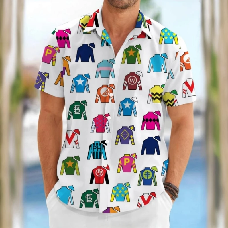 Camisa de manga corta con estampado 3d para hombre, ropa hawaiana informal de playa, de gran tamaño, a la moda, 2024