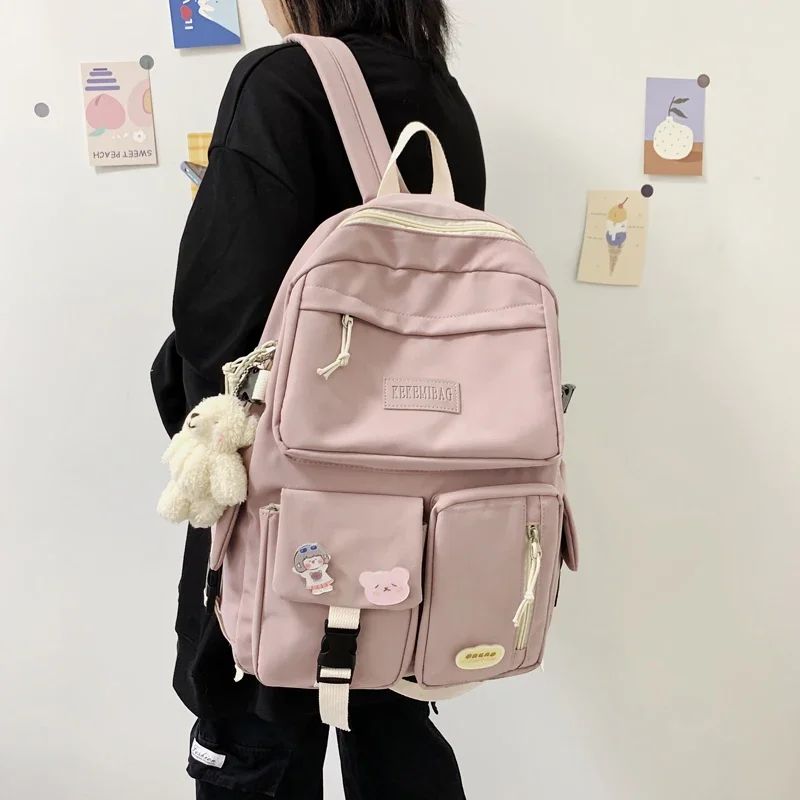 Mochila escolar Kawaii para niña, morral para estudiantes, morral para adolescentes, morral para mujer, estilo coreano Harajuku, novedad