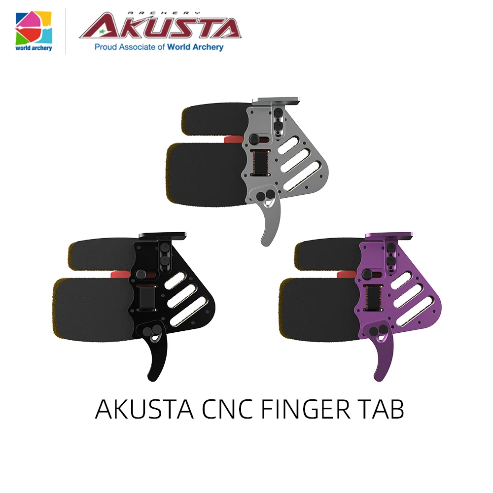 Akusta Archery Finger Tabs CNC Aluminum Finger Guards for Recurve Bows