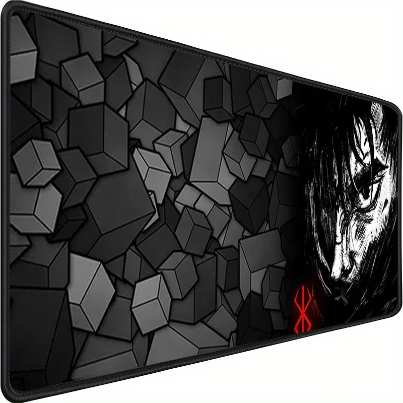 Guts Sword in Berserk Mouse Pad Computer Laptop Anime Keyboard Mat Large Mousepad Keyboards Gamers Deskpad Rubber Stitched Edges